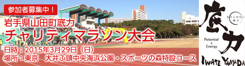 2015年3月29日東京開催　チャリティマラソン参加者募集中